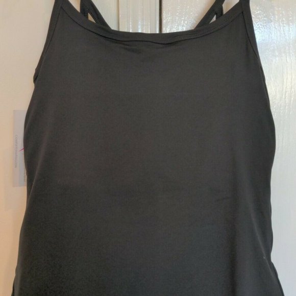Mastectomy Camisole with Integrated Prosthetics, Large w D Cup, NWT, Black,Cut-O - Picture 5 of 8